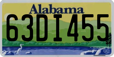 AL license plate 63DI455