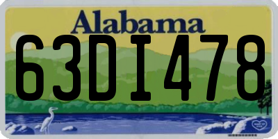 AL license plate 63DI478