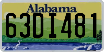 AL license plate 63DI481