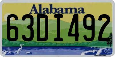 AL license plate 63DI492