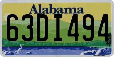 AL license plate 63DI494