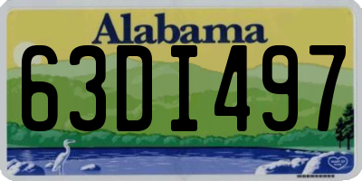 AL license plate 63DI497