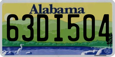 AL license plate 63DI504