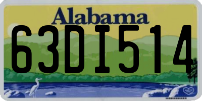 AL license plate 63DI514