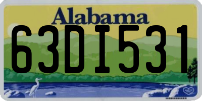 AL license plate 63DI531
