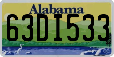 AL license plate 63DI533