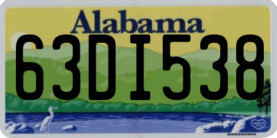 AL license plate 63DI538