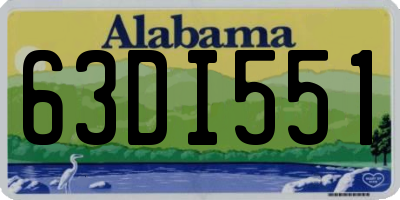 AL license plate 63DI551