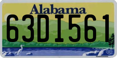 AL license plate 63DI561