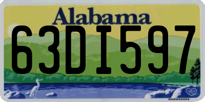 AL license plate 63DI597