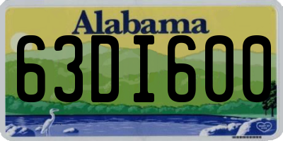 AL license plate 63DI600