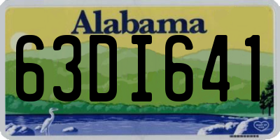 AL license plate 63DI641