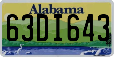 AL license plate 63DI643