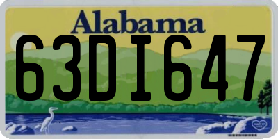 AL license plate 63DI647