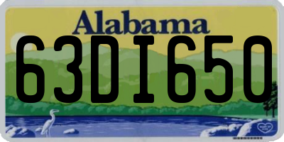 AL license plate 63DI650