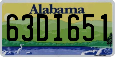 AL license plate 63DI651