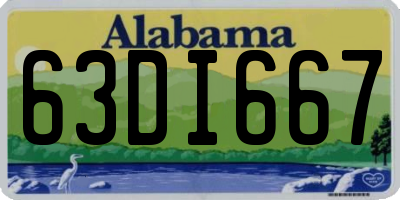 AL license plate 63DI667