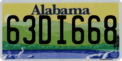 AL license plate 63DI668