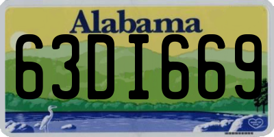 AL license plate 63DI669