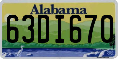 AL license plate 63DI670