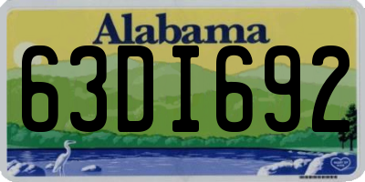 AL license plate 63DI692