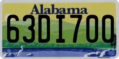AL license plate 63DI700