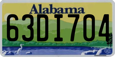 AL license plate 63DI704