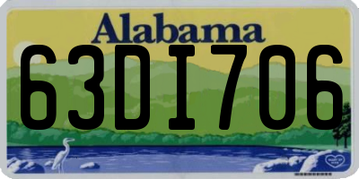AL license plate 63DI706