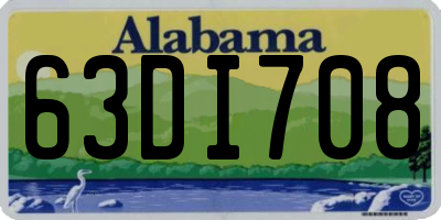 AL license plate 63DI708