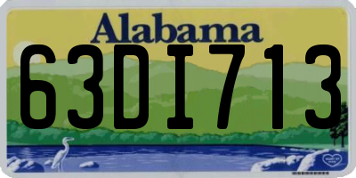 AL license plate 63DI713