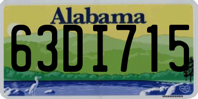 AL license plate 63DI715