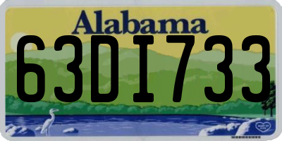AL license plate 63DI733