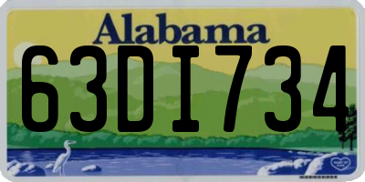 AL license plate 63DI734
