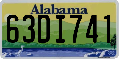 AL license plate 63DI741