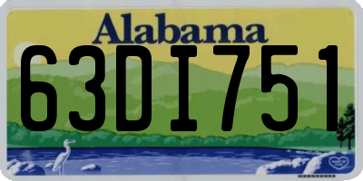 AL license plate 63DI751