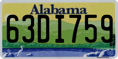 AL license plate 63DI759