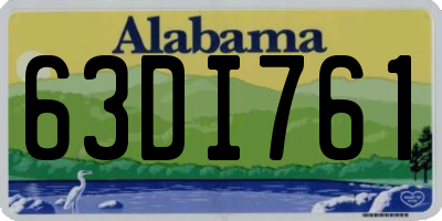 AL license plate 63DI761