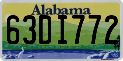 AL license plate 63DI772