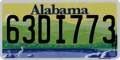 AL license plate 63DI773