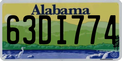AL license plate 63DI774