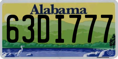 AL license plate 63DI777