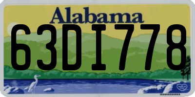 AL license plate 63DI778
