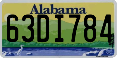 AL license plate 63DI784