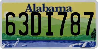 AL license plate 63DI787