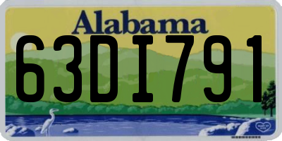 AL license plate 63DI791