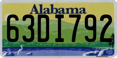 AL license plate 63DI792