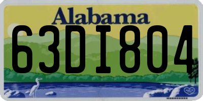 AL license plate 63DI804