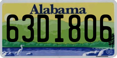 AL license plate 63DI806