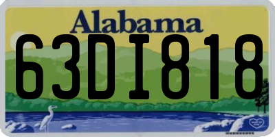 AL license plate 63DI818