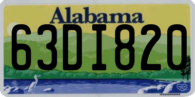 AL license plate 63DI820